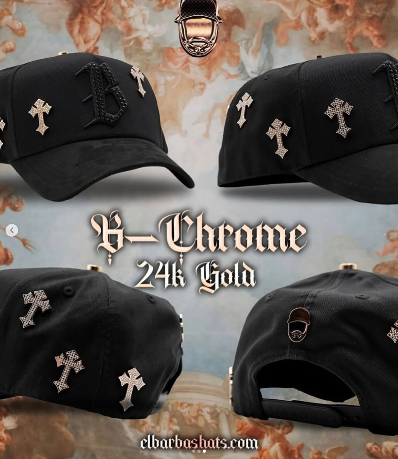 B Chrome 24k - Barbas Hats