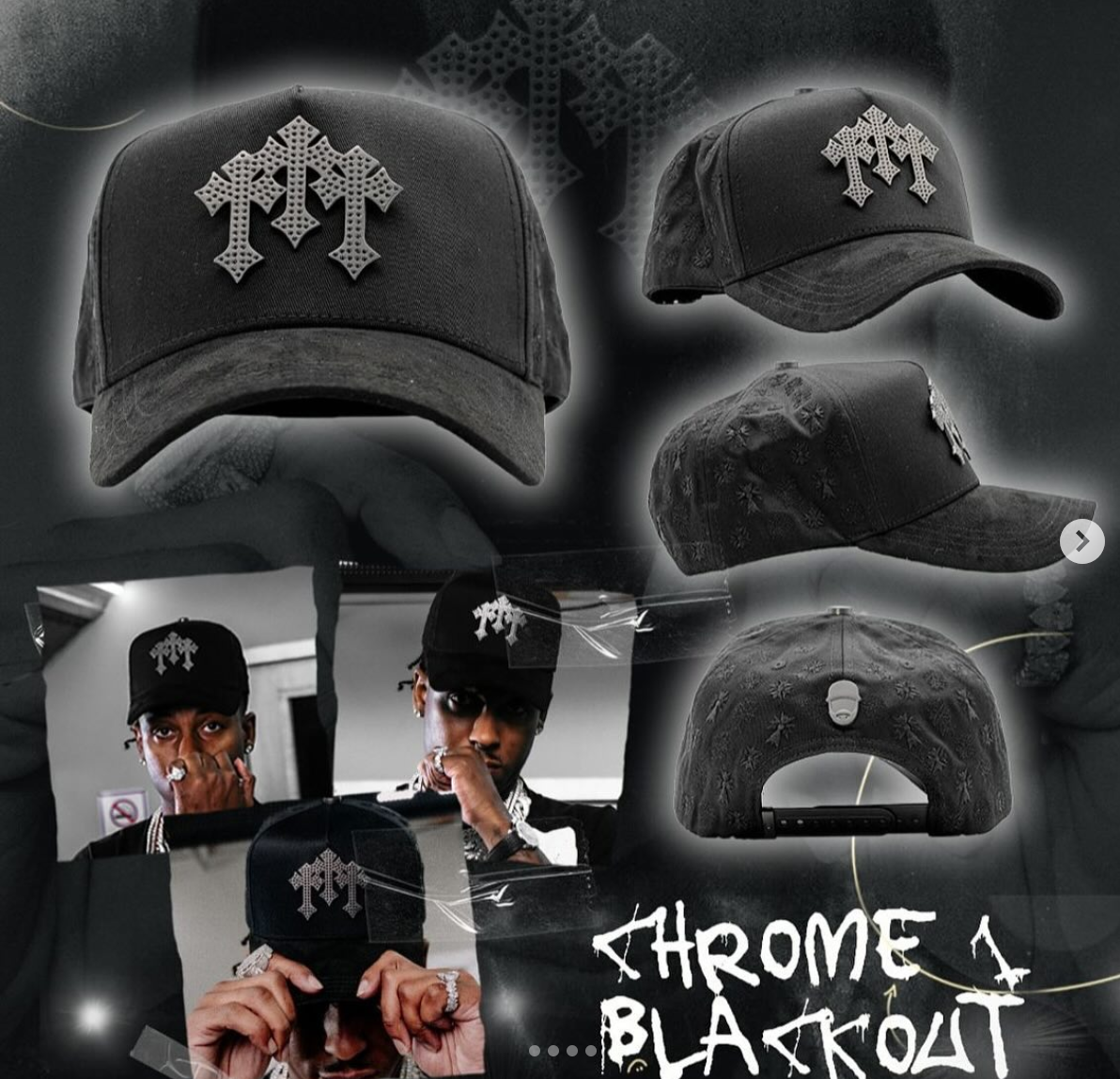 Chrome 1 Blackout - Barbas Hats